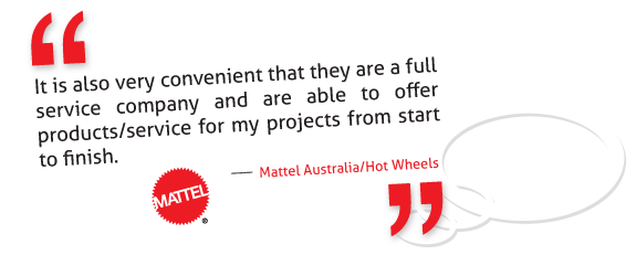Full service team for Mattel Australia