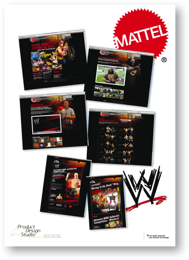 WWE and Mattel branding project by Product Design Studio