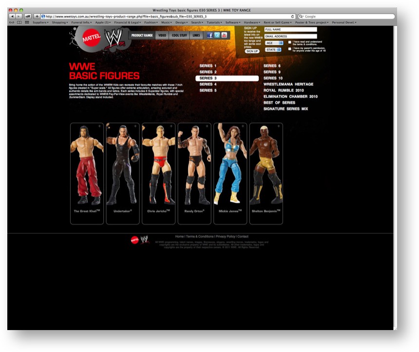 Image and product content management for WWE and Mattel by Product Design Studio